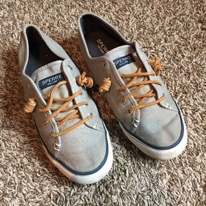 Gray Sperry shoes